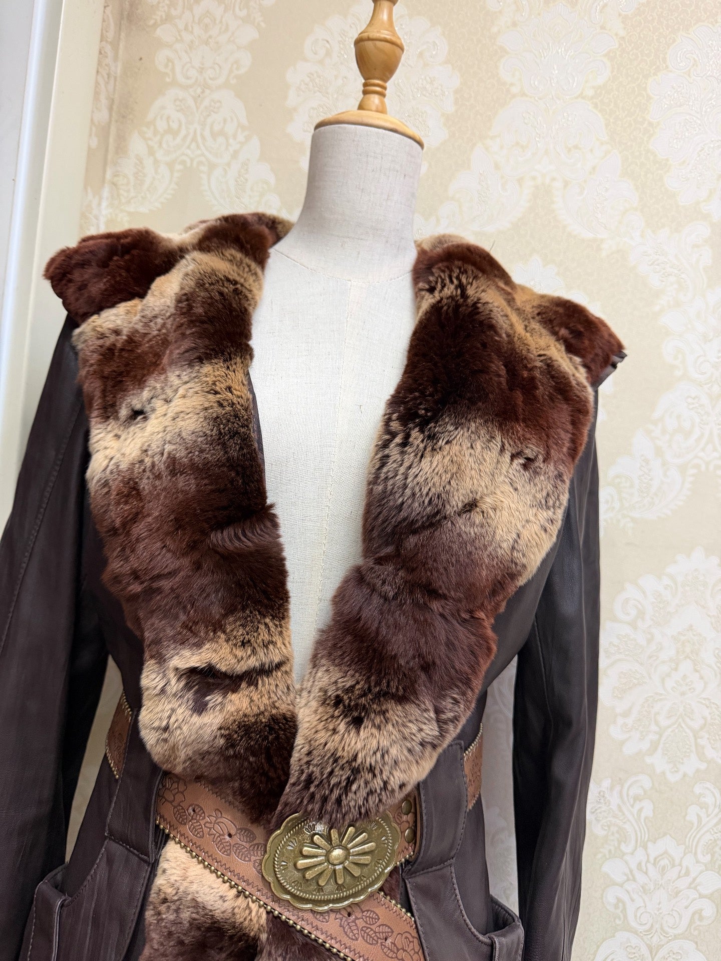 Vintage Black Genuine Fur Coat