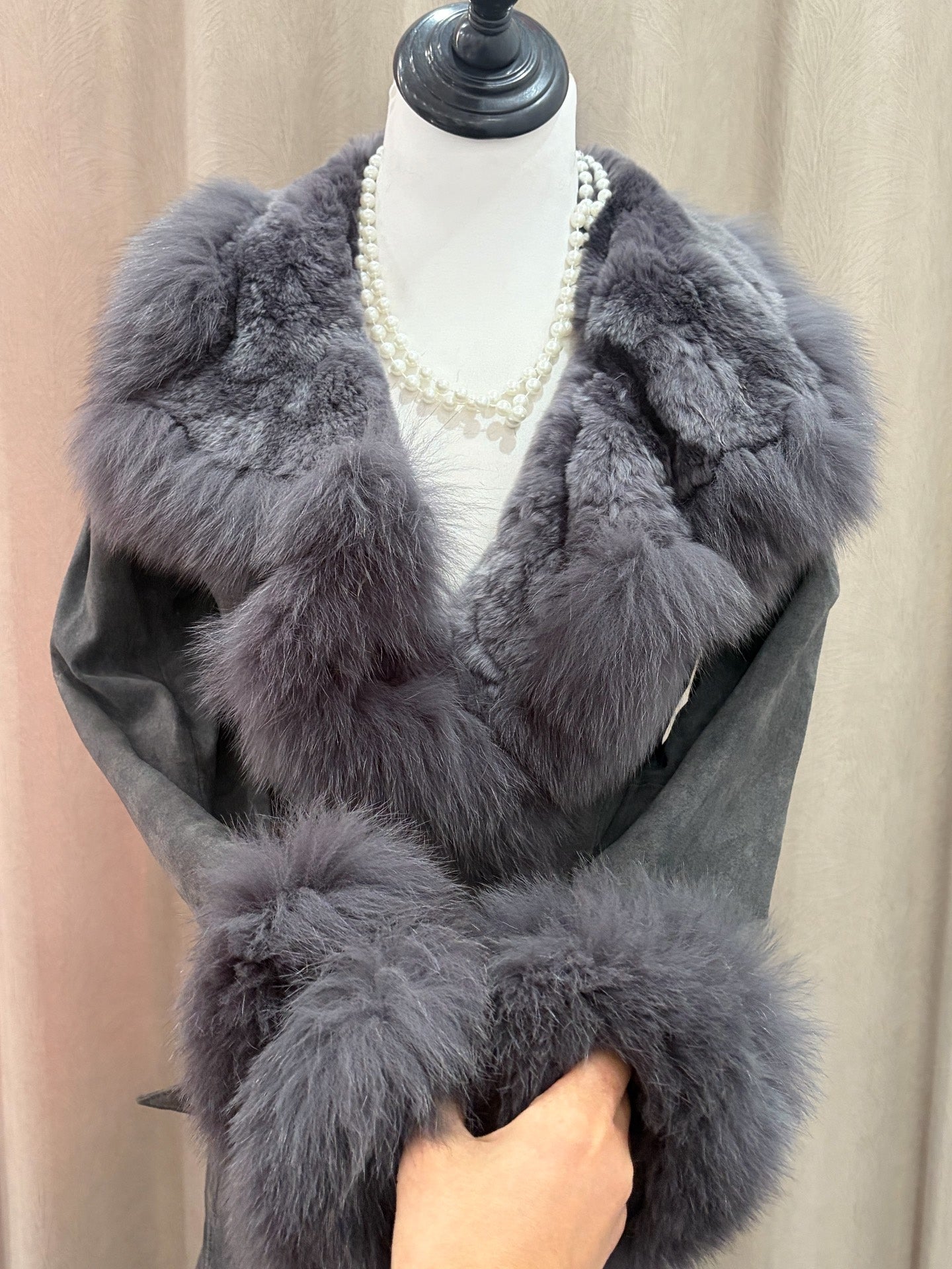 Vintage mid-length genuine fur coat