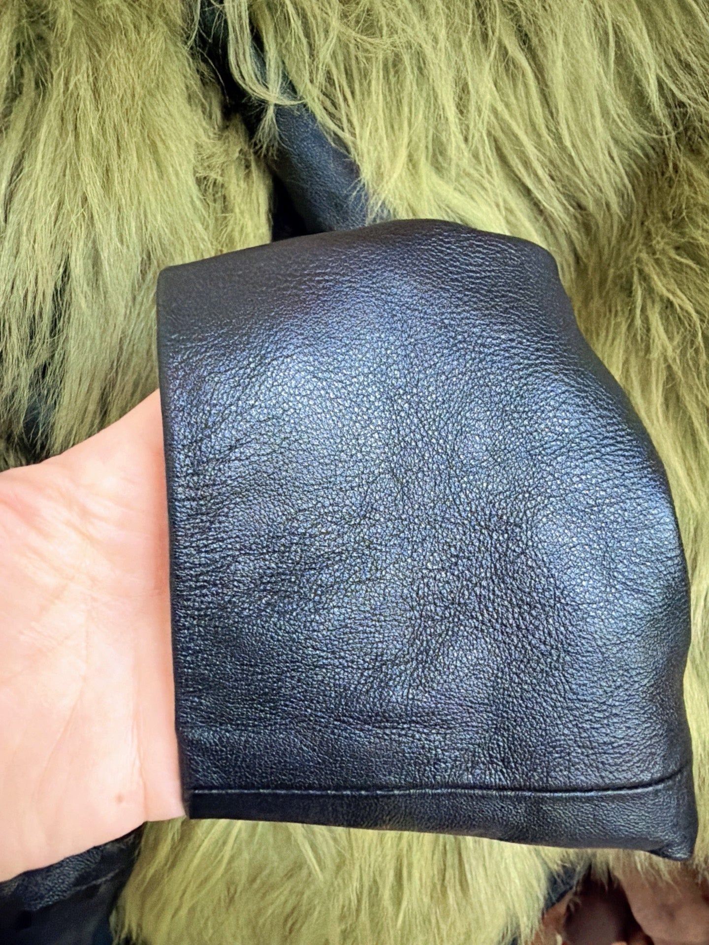 Vintage Green Genuine Fur Vest