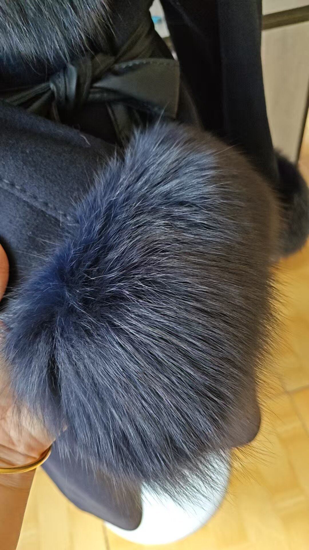 Vintage dark blue wool coat