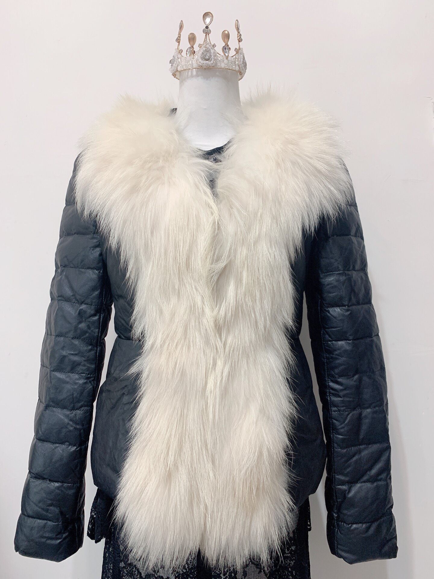 Vintage Black Genuine Fur Coat