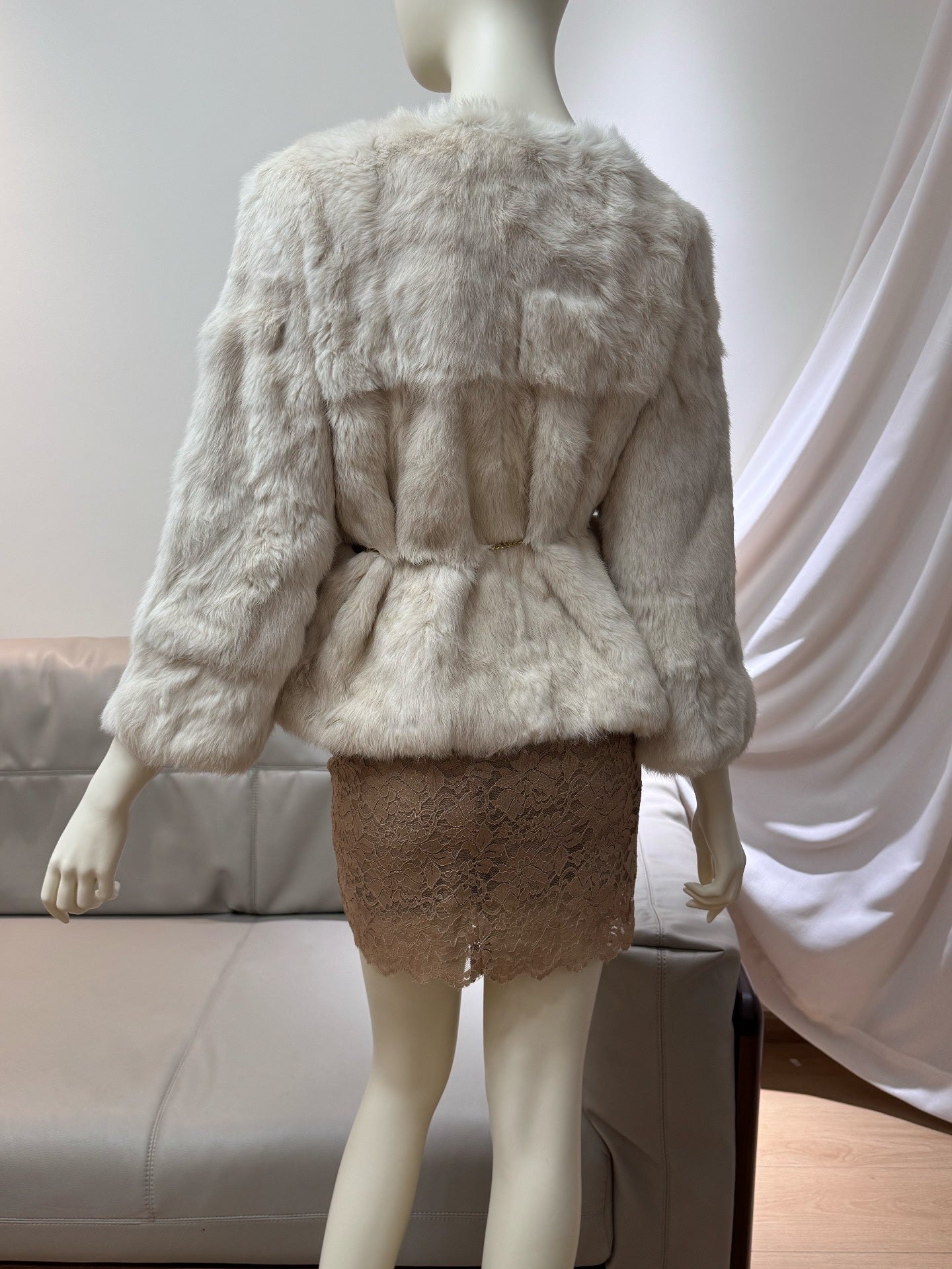 Vintage apricot fur coat