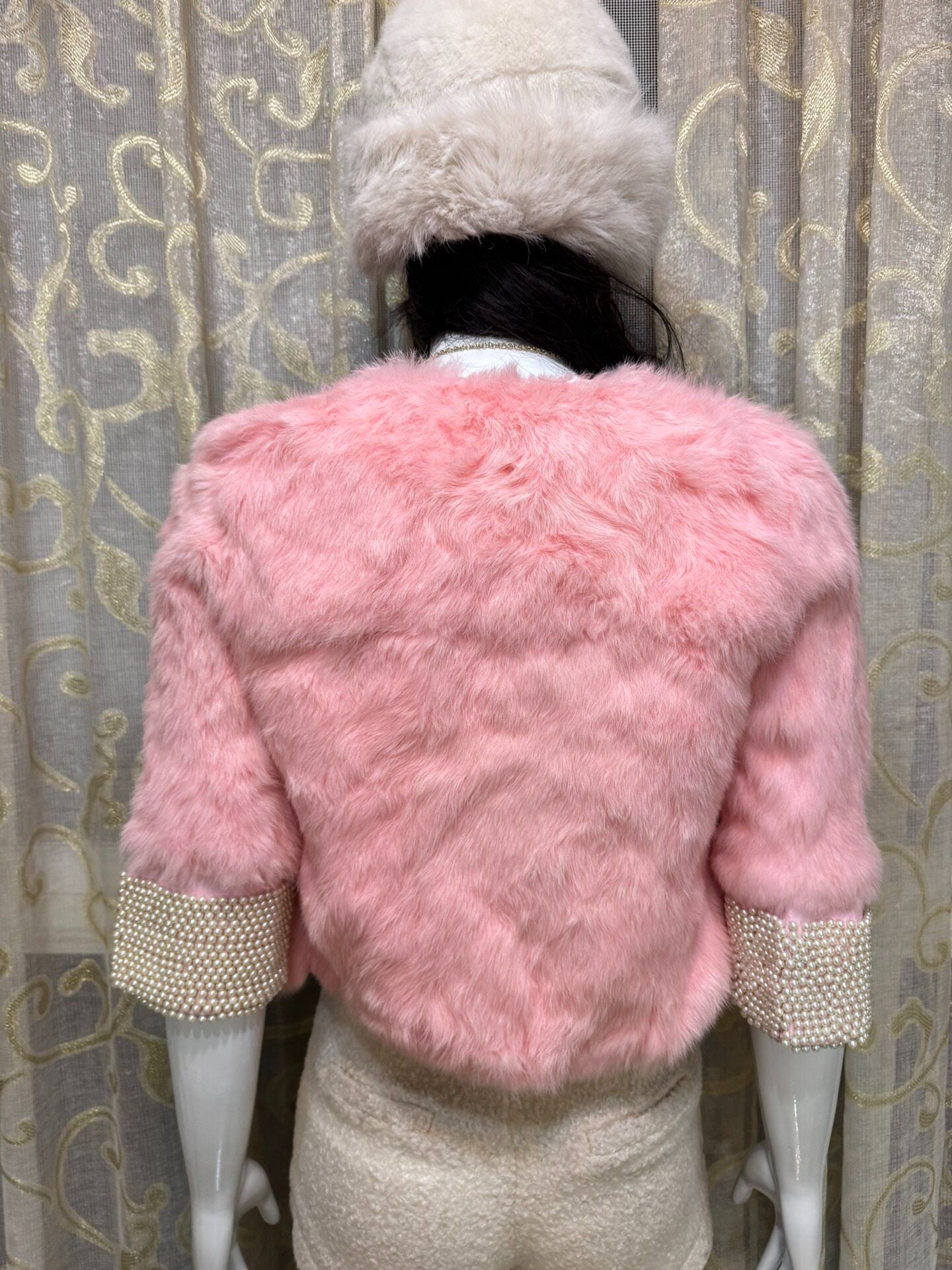 Vintage Pink Fur Coat