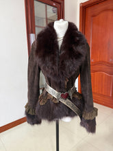 Vintage brown genuine fur coat