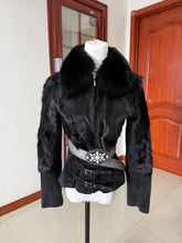 Vintage black fox fur coat