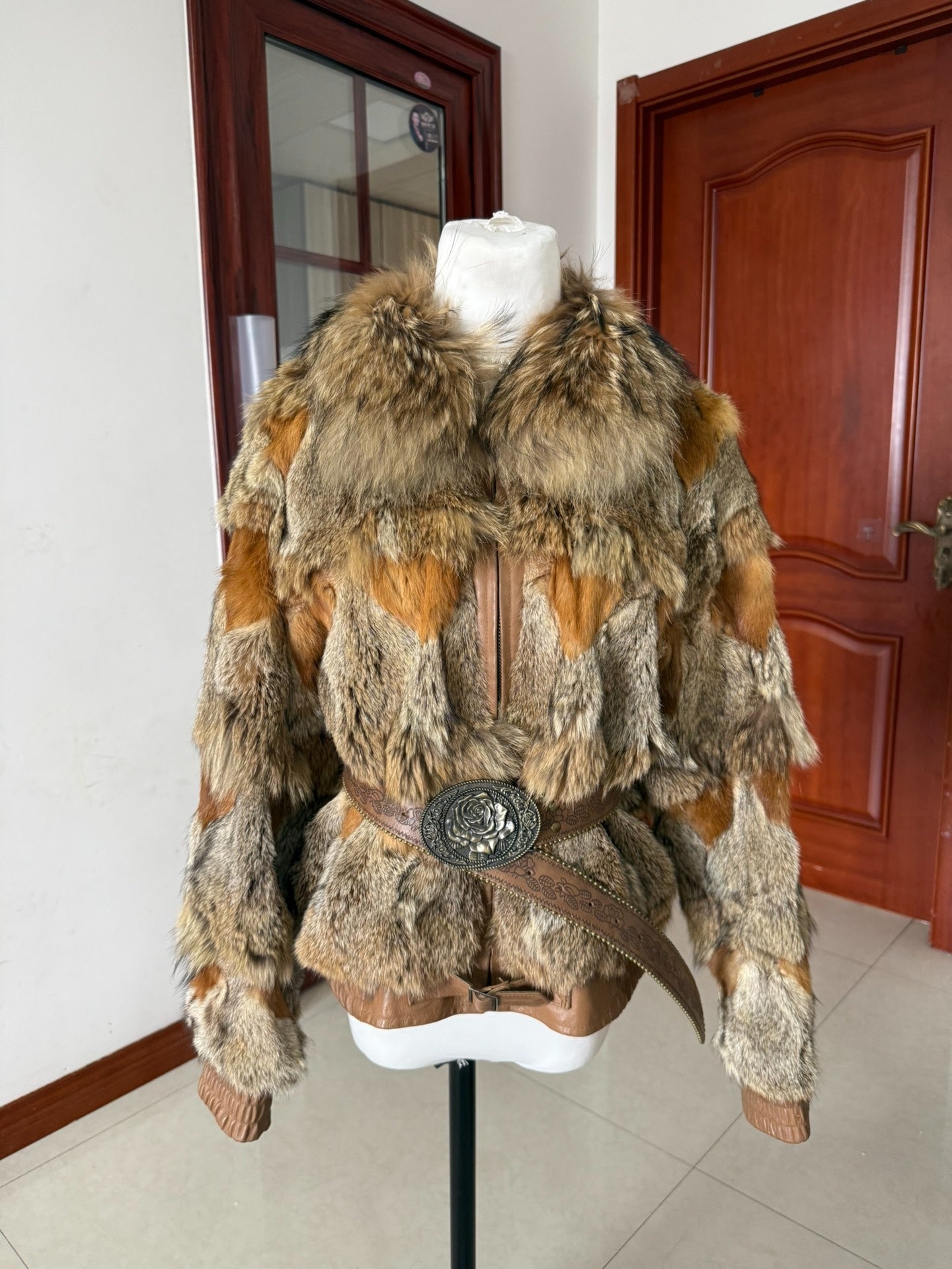 Vintage genuine fox fur coat