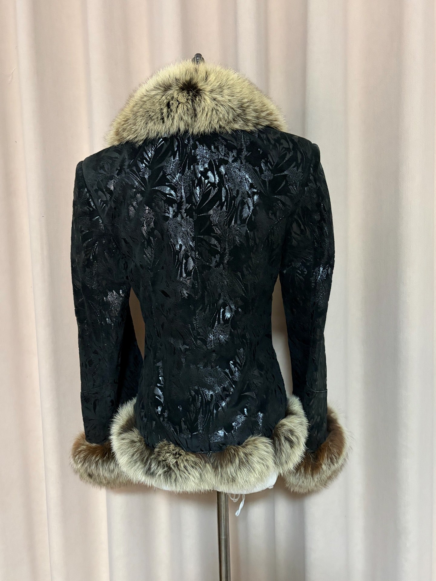 Vintage genuine fur and leather coat