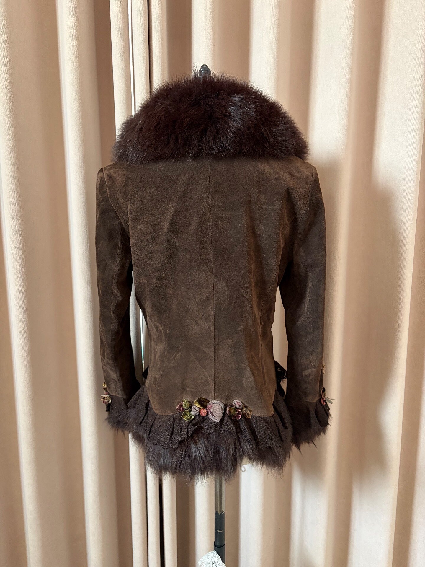 Vintage dark brown fur coat