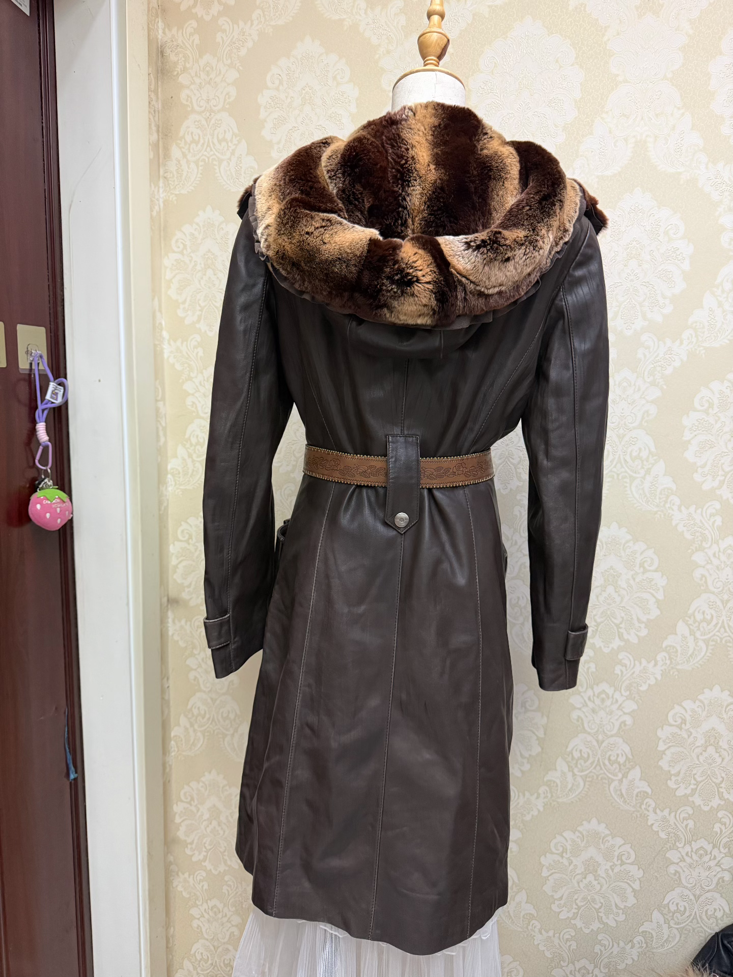 Vintage Black Genuine Fur Coat