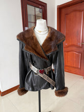 Vintage black genuine leather jacket