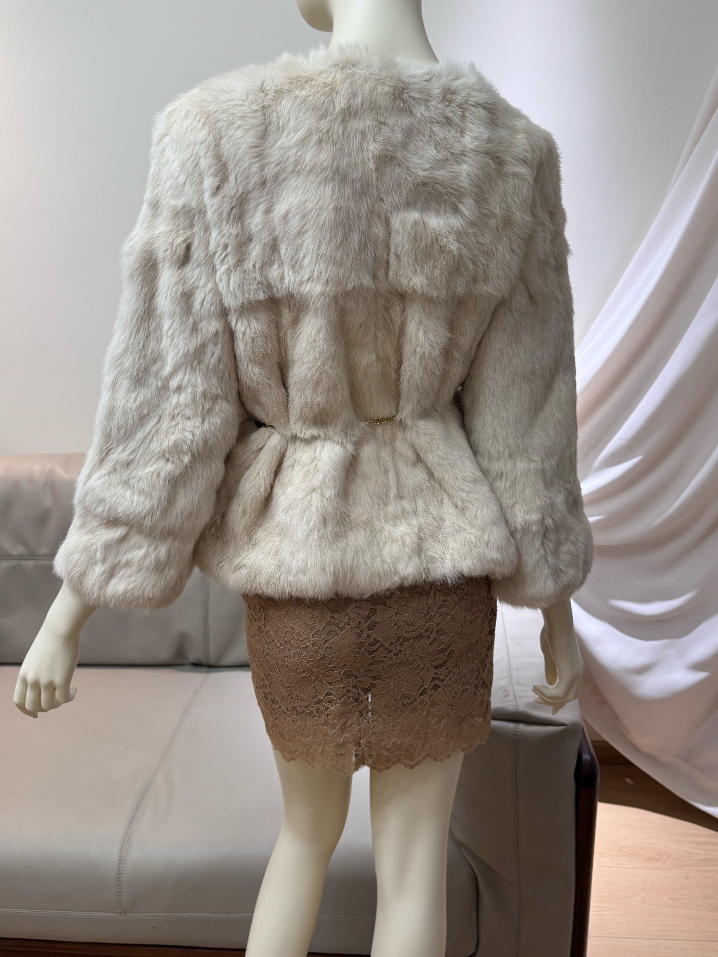 Vintage apricot fur coat