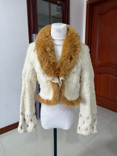 Vintage white rabbit fur coat