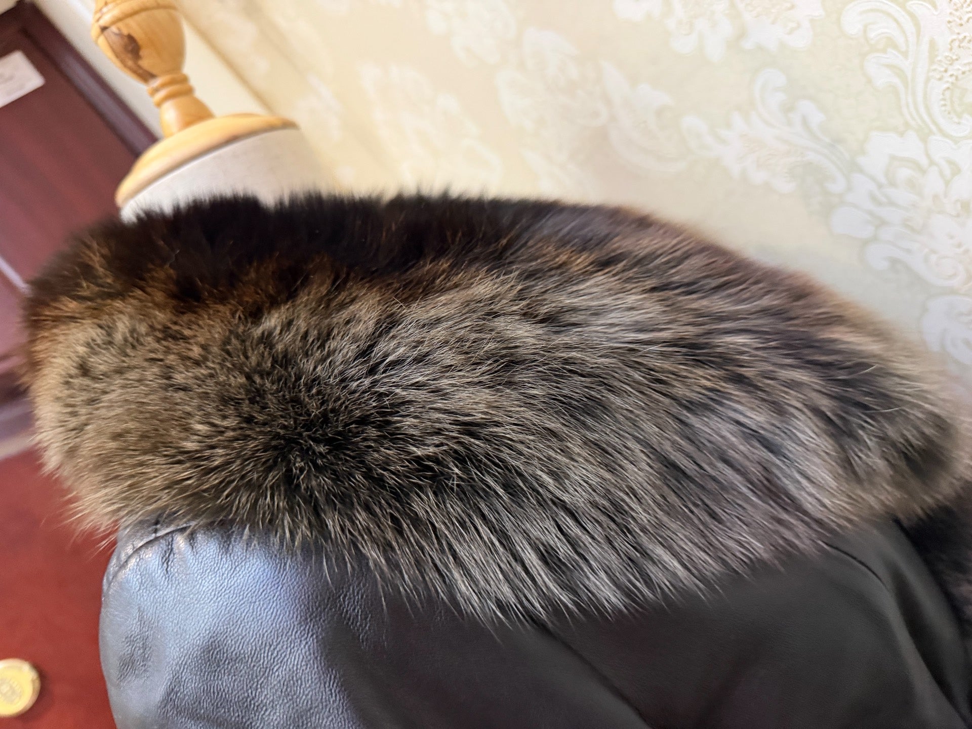 Vintage Black Genuine Fur Coat