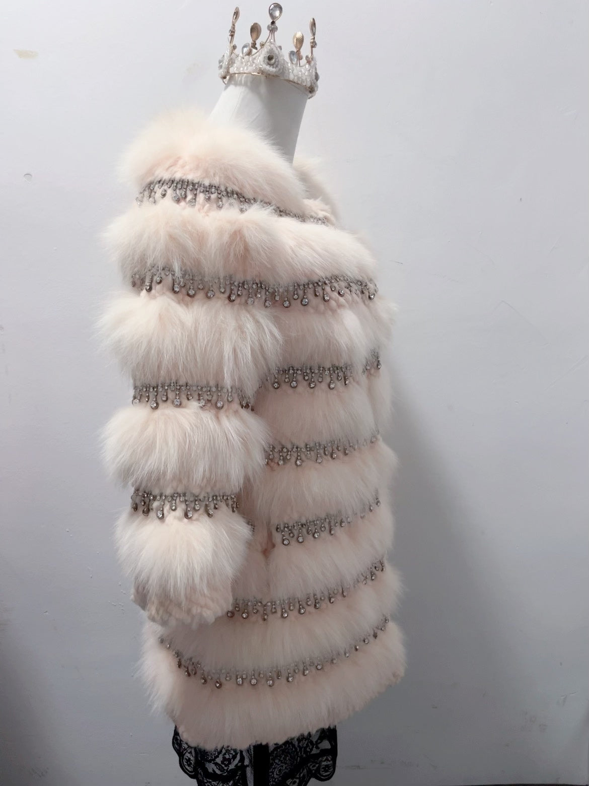 Vintage Pink Genuine Fur Coat