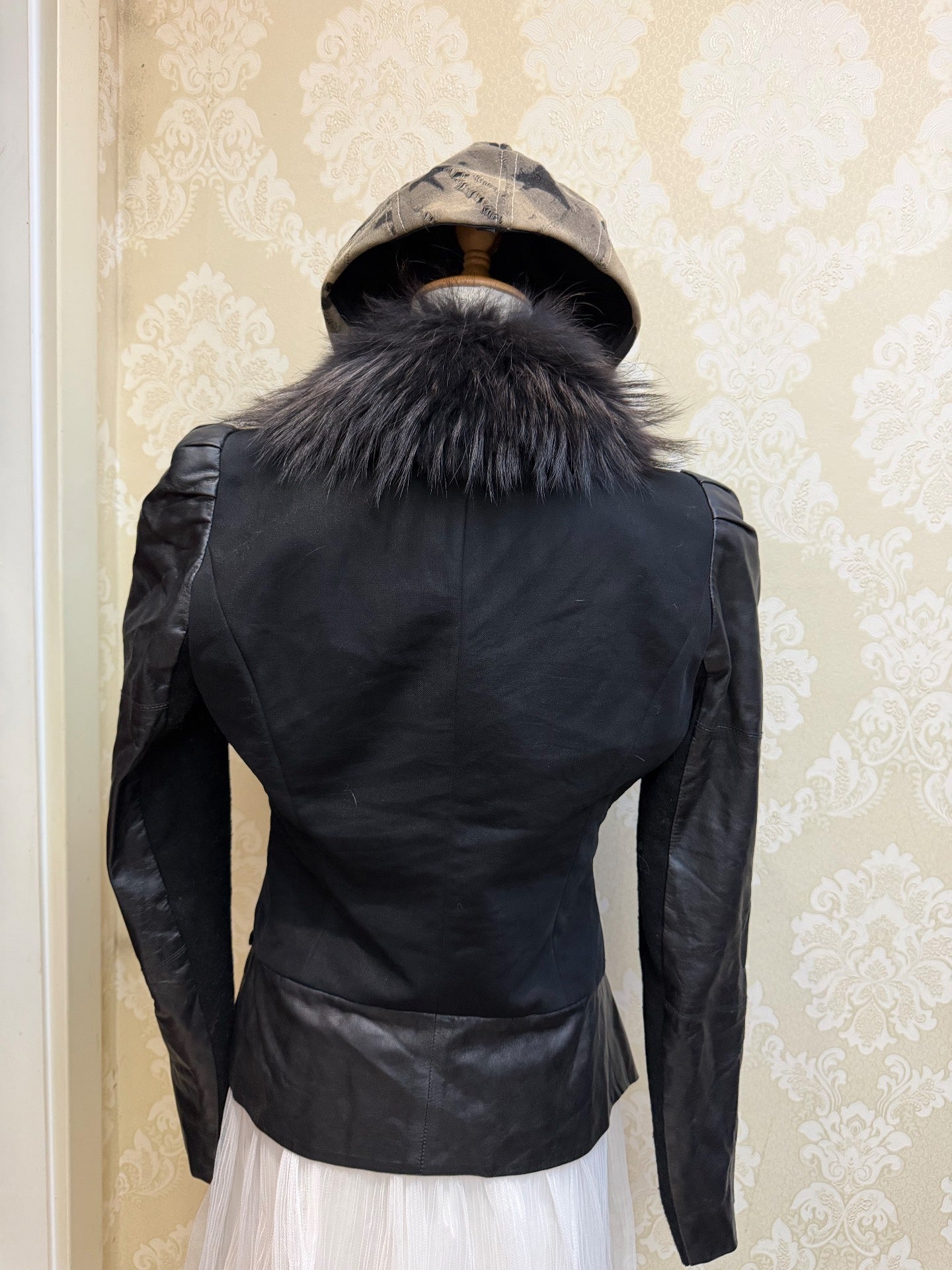 Vintage Black Genuine Fur Coat