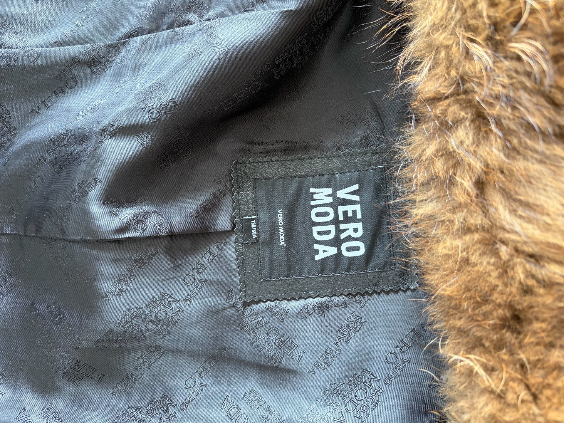 Vintage black genuine fur coat
