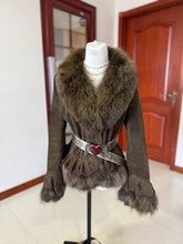 Vintage fur coat with fox fur collar