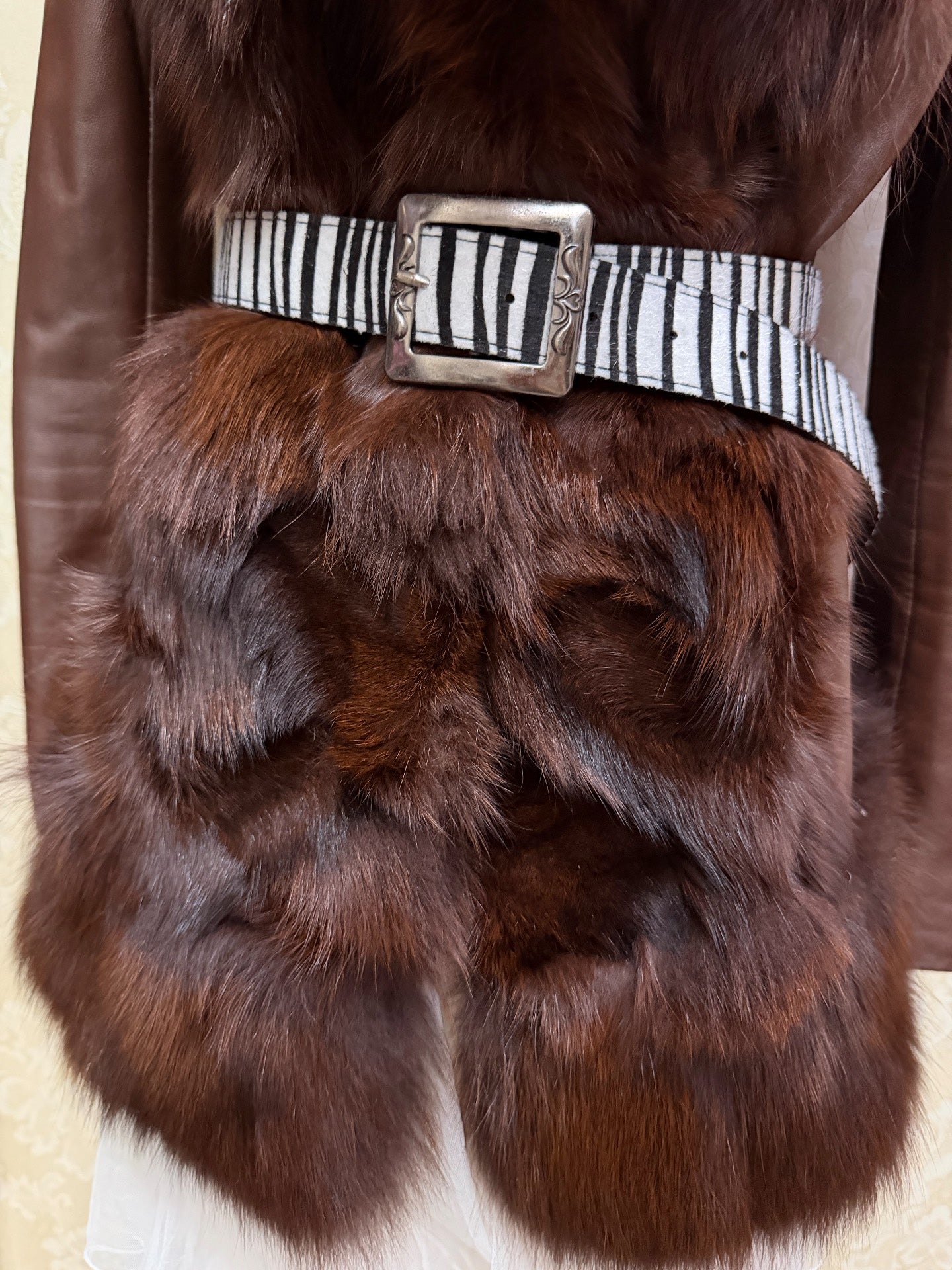 Vintage Brown Genuine Fur Coat