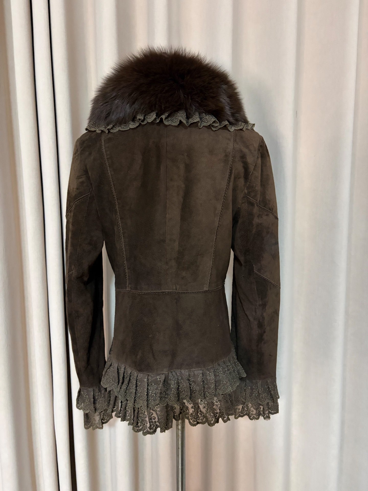 Vintage brown genuine fur coat