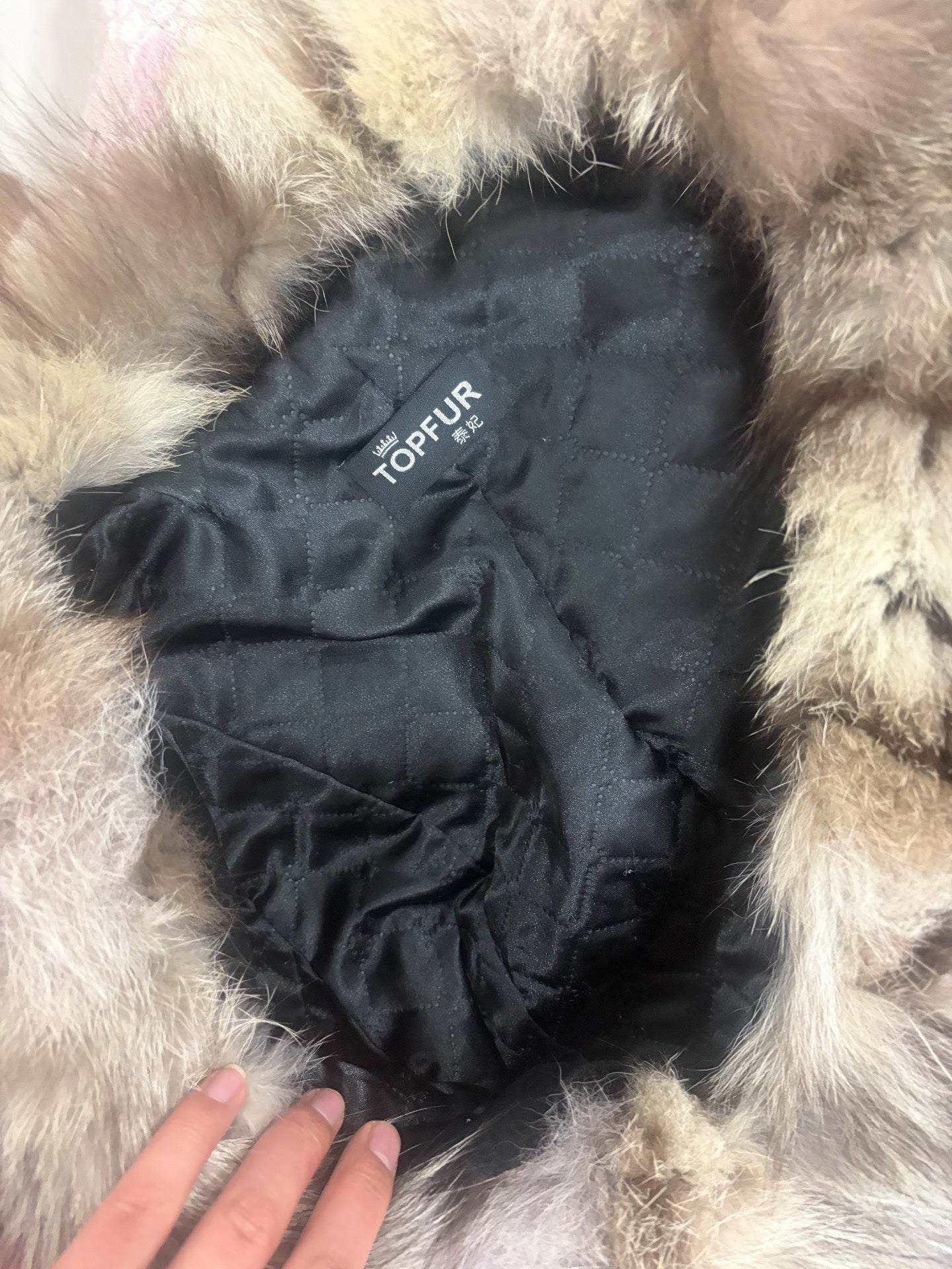 Vintage black genuine fur coat