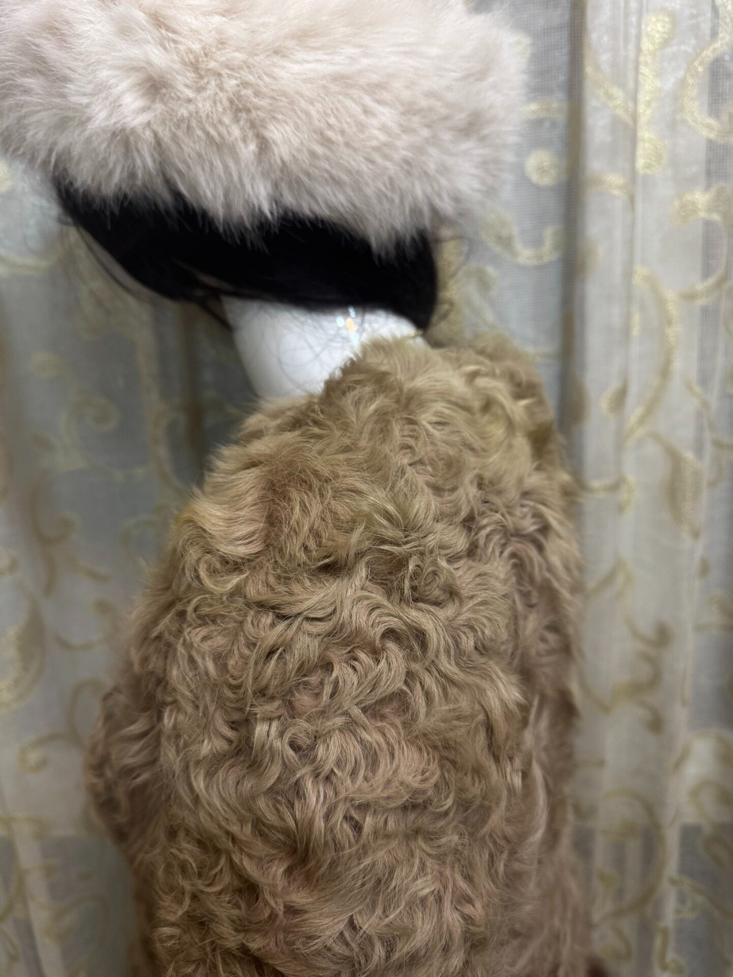 Vintage brown genuine fur coat