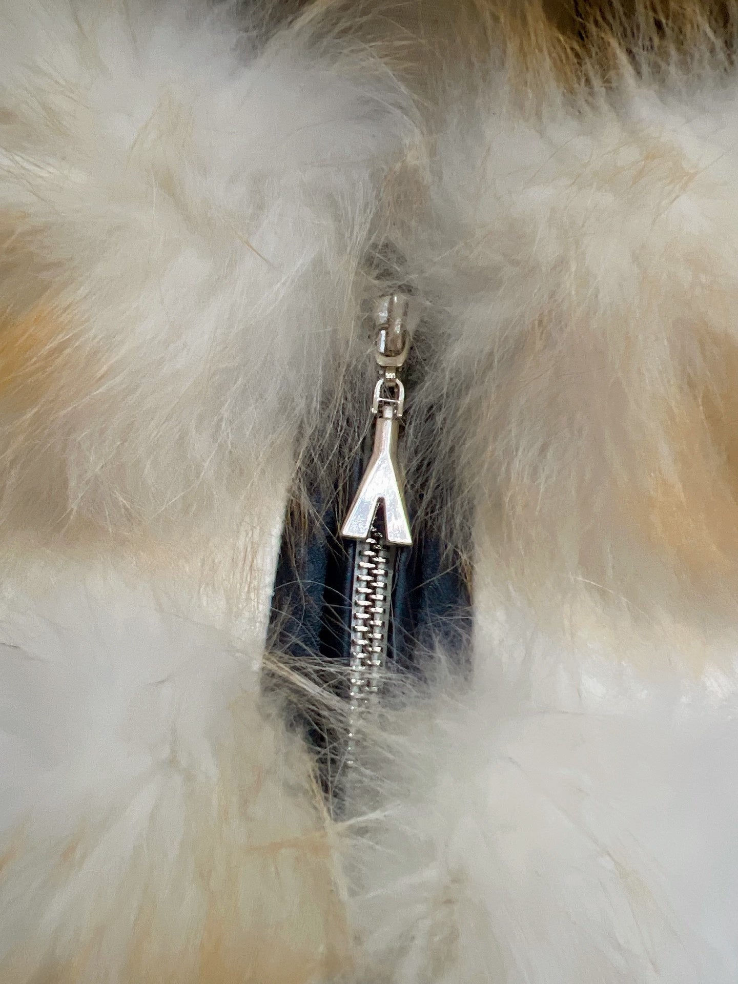 Vintage White Genuine Fur Coat