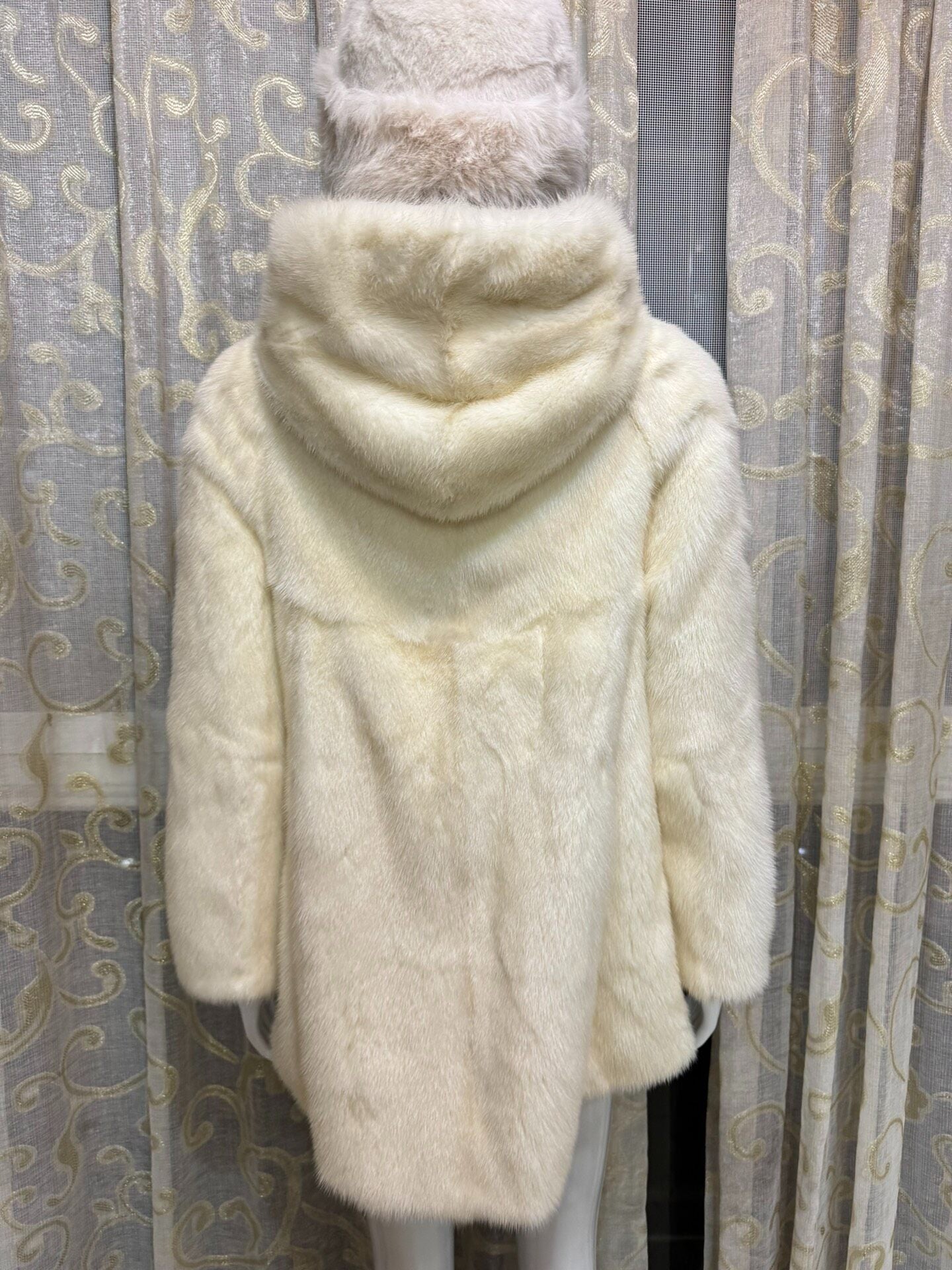 Vintage White Genuine Fur Coat