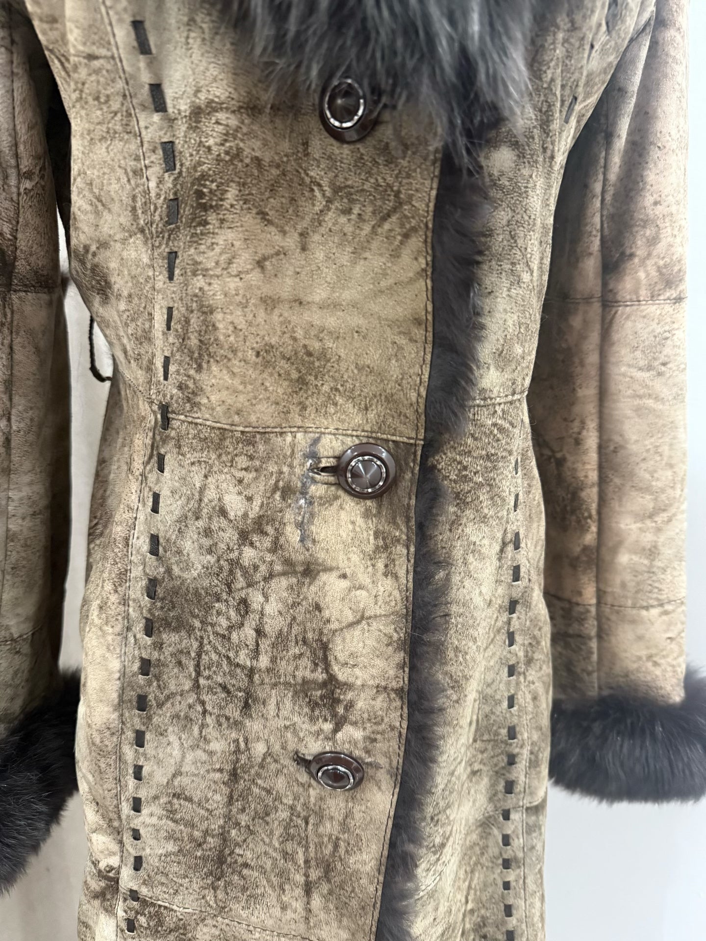 Vintage mid-length genuine fur coat