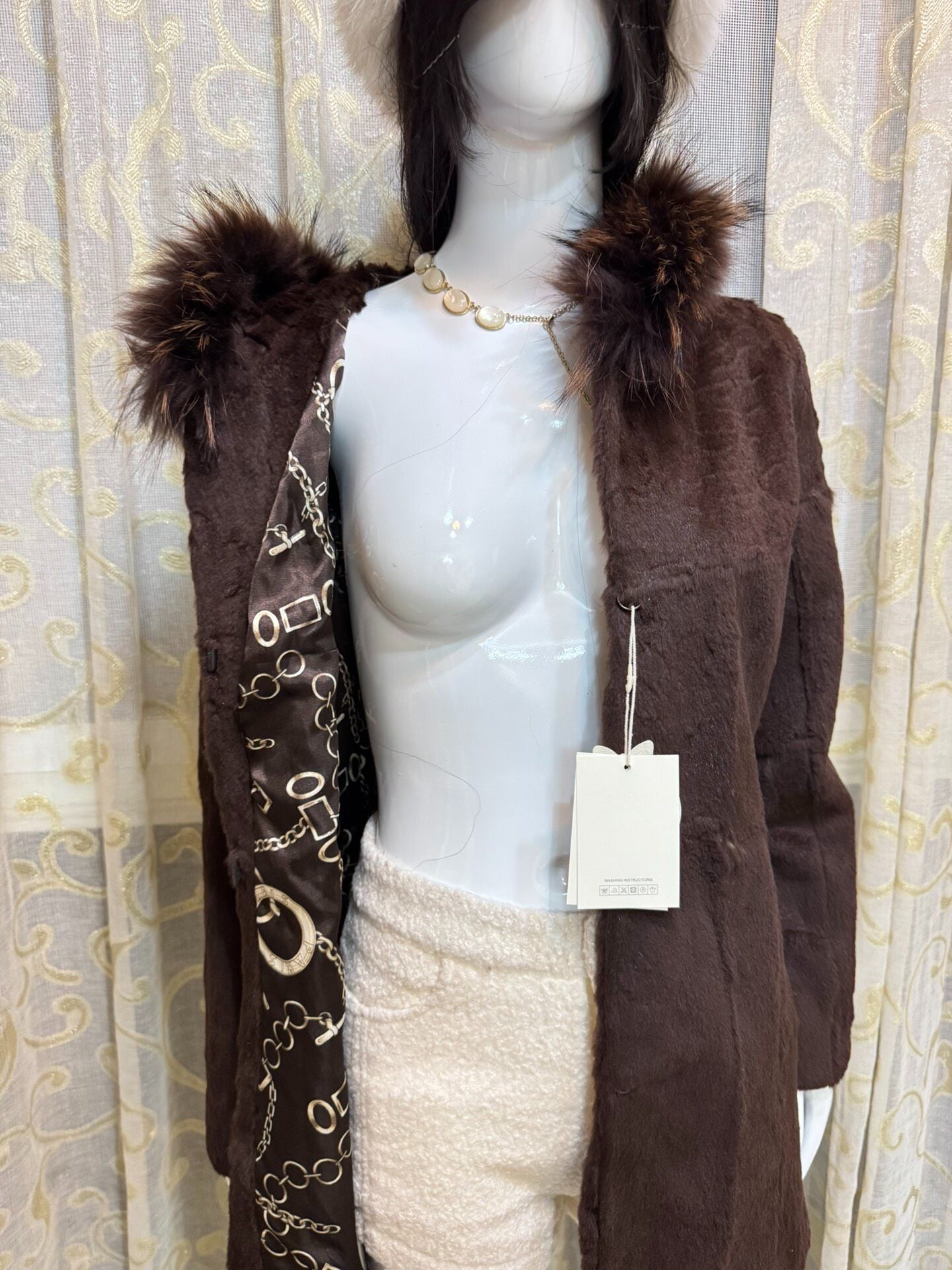 Vintage Dark Brown Genuine Fur Coat