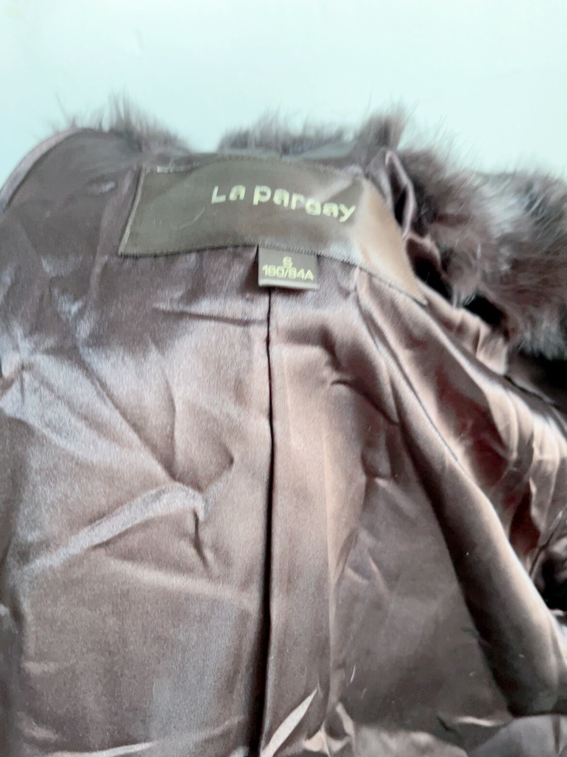 Vintage brown genuine fur coat