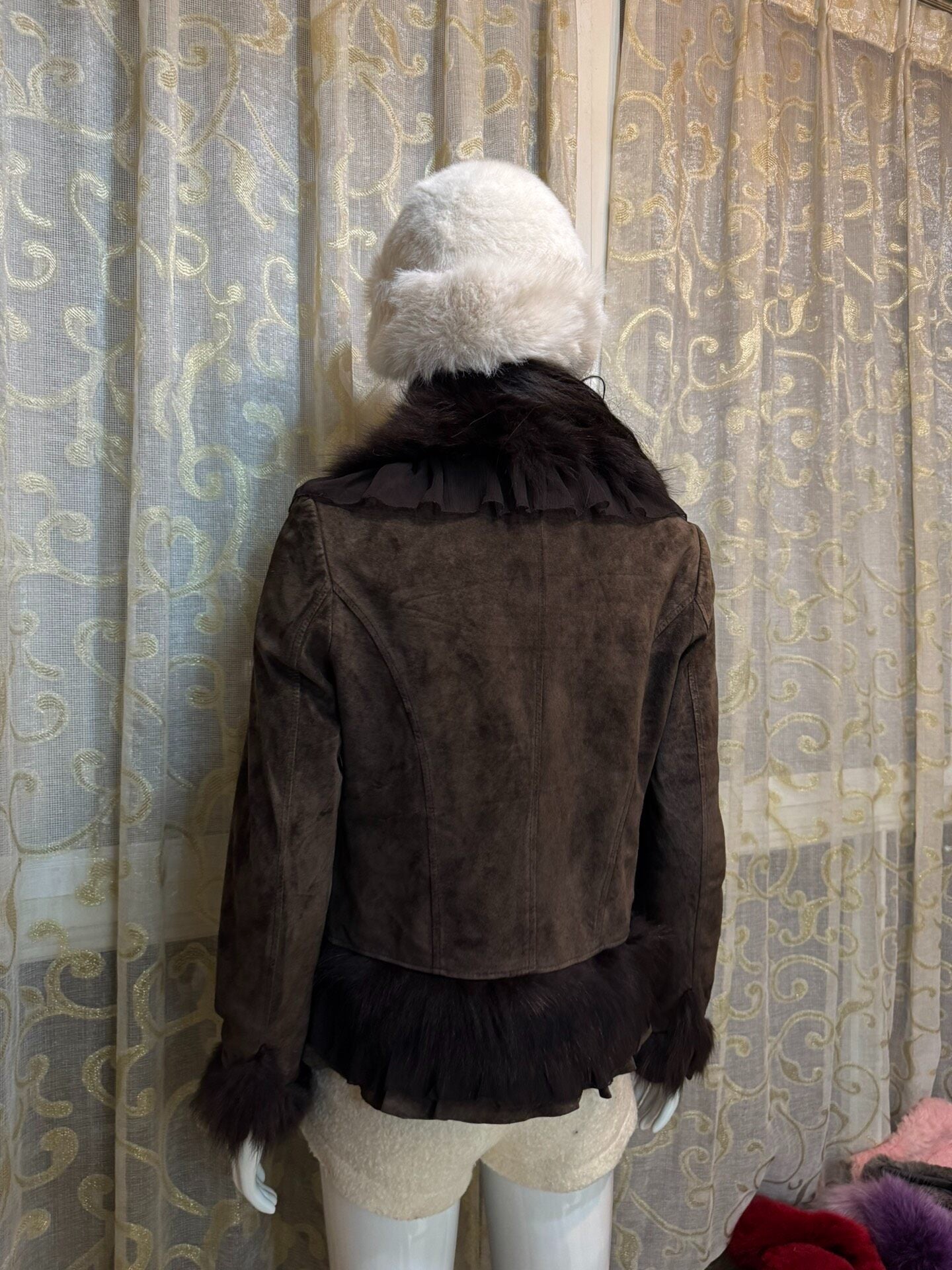 Vintage Dark Brown Genuine Fur Coat