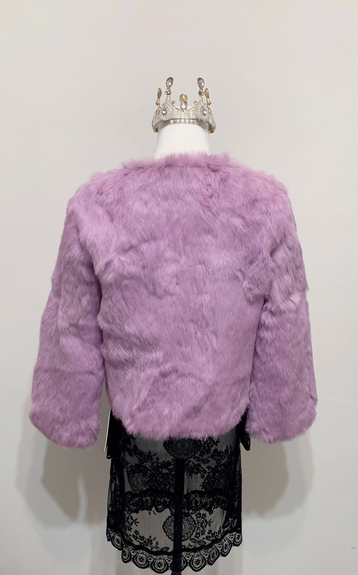 Vintage Purple Genuine Fur Coat