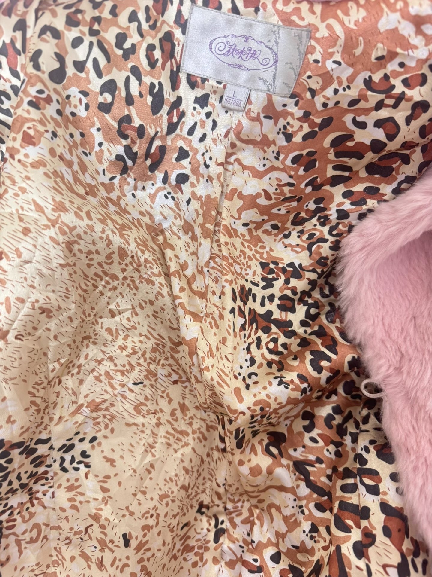 Vintage Pink Genuine Fur Coat