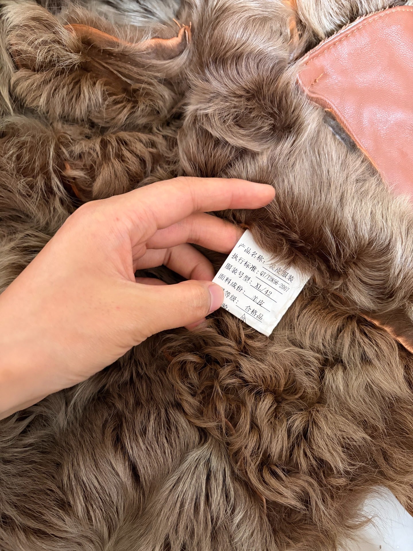 Vintage genuine fur and leather coat