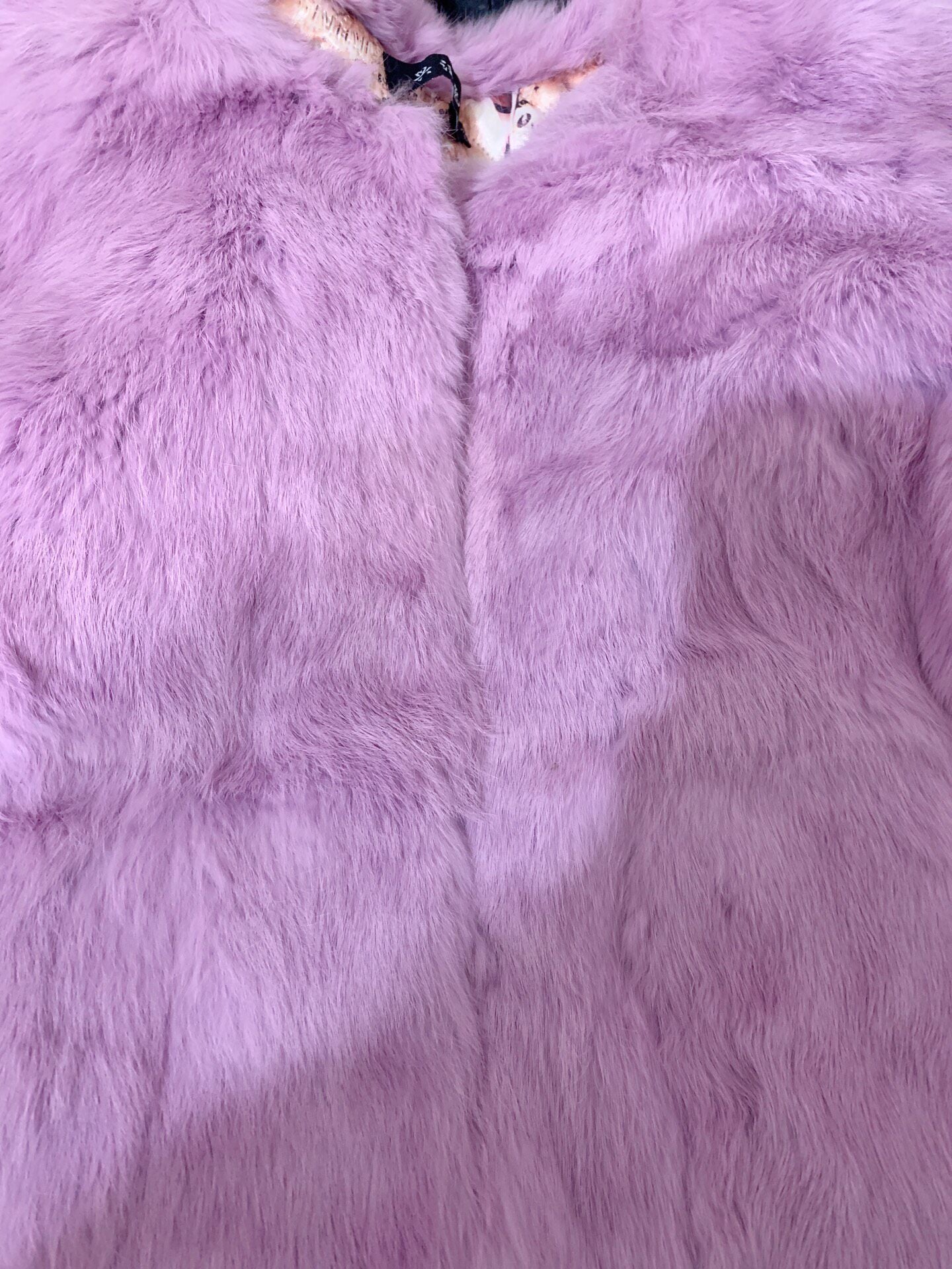 Vintage Purple Genuine Fur Coat