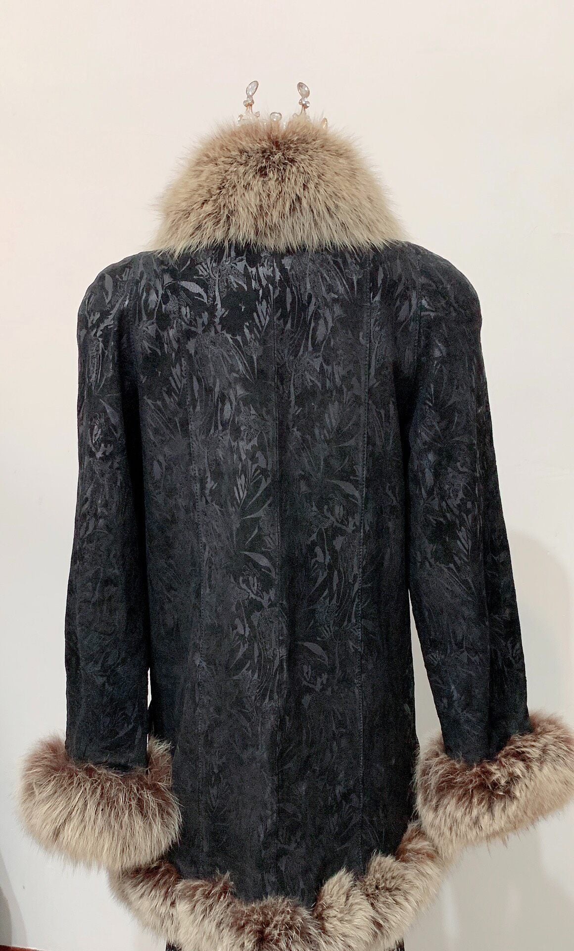 Vintage Black Genuine Fur Coat