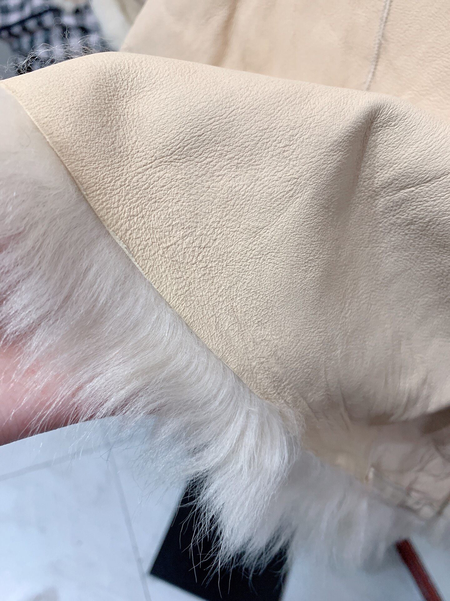 Vintage White Genuine Fur Coat