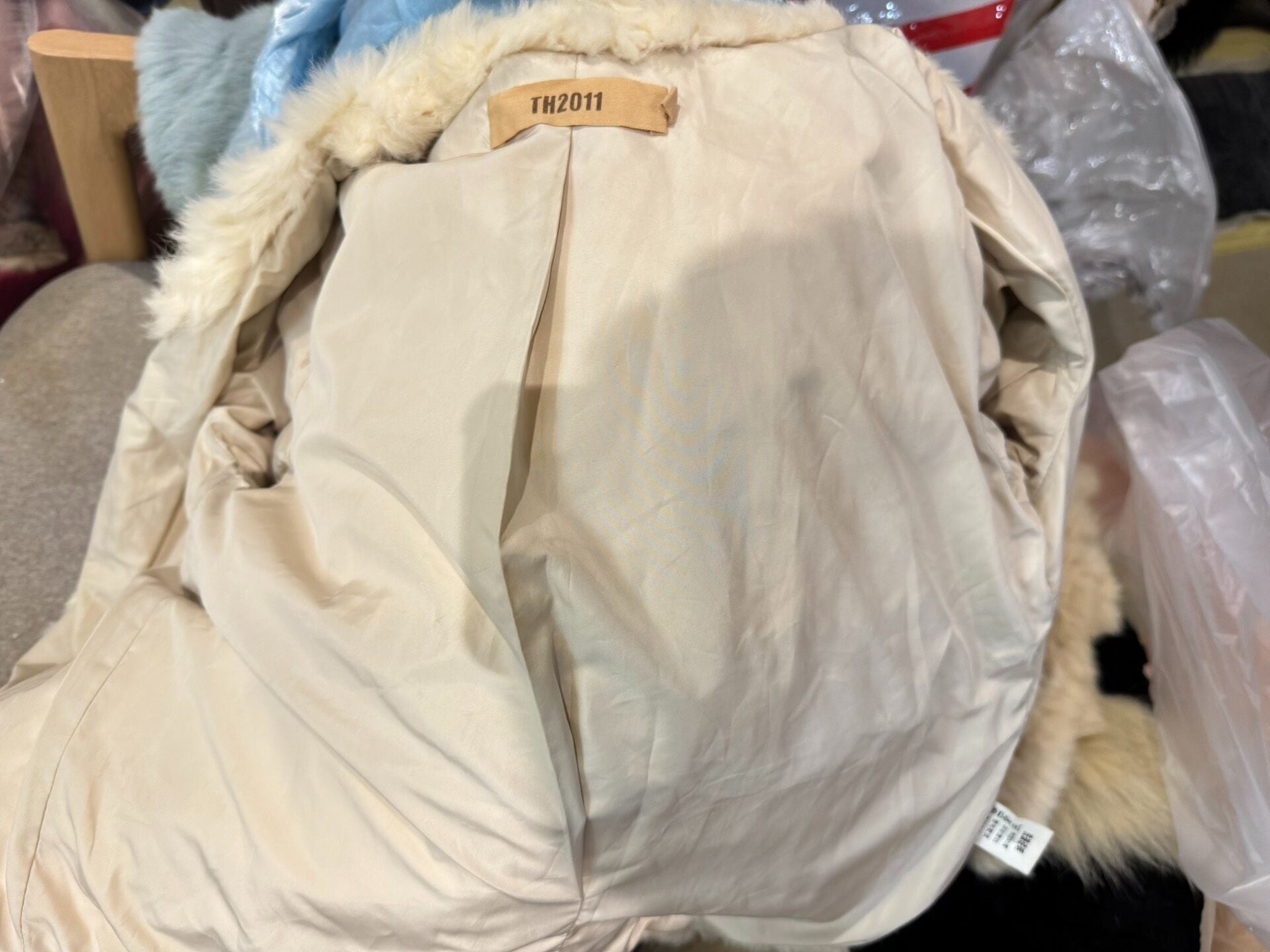 Vintage White Genuine Fur Coat