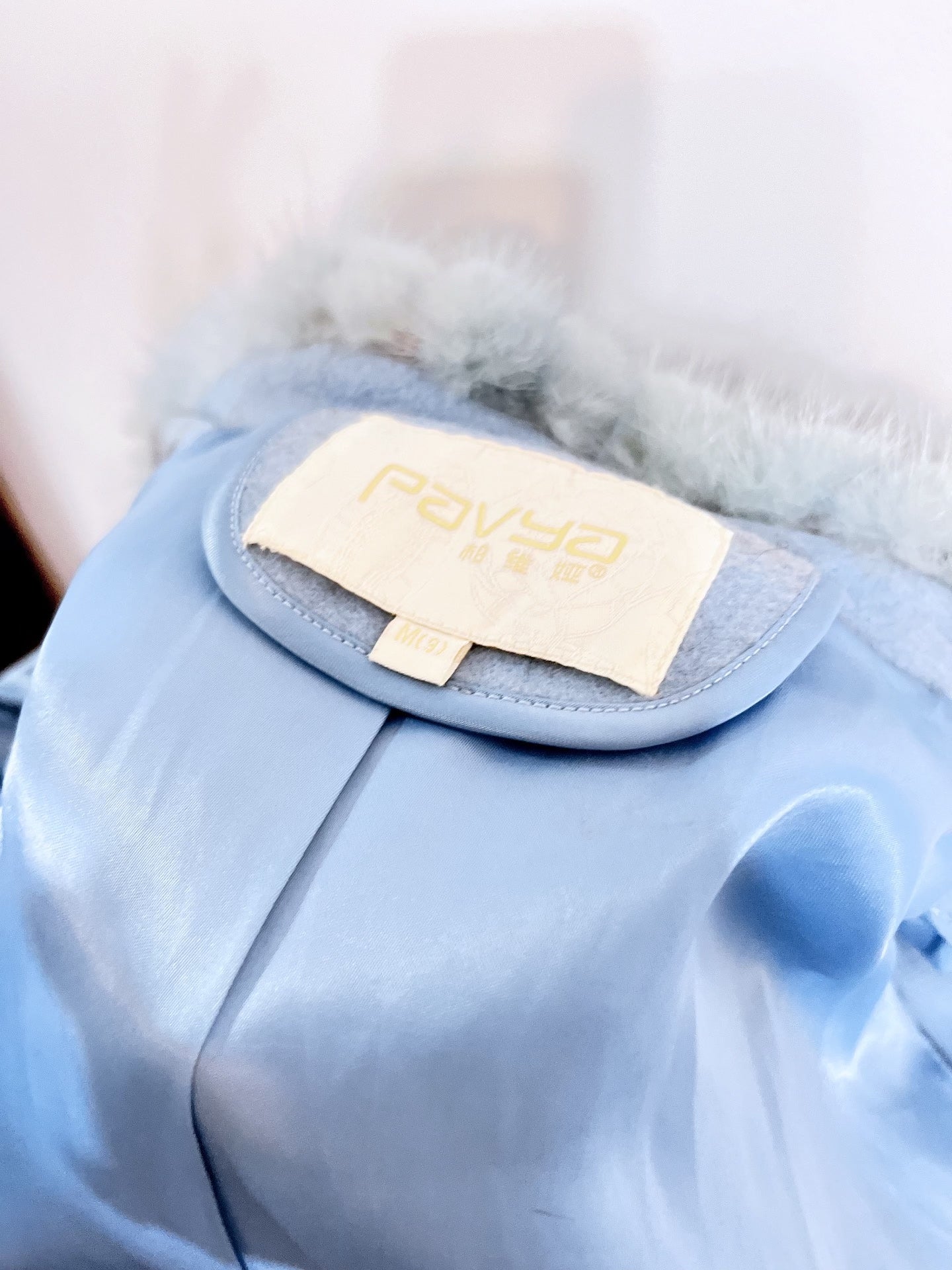 Vintage Blue Genuine Fur Coat
