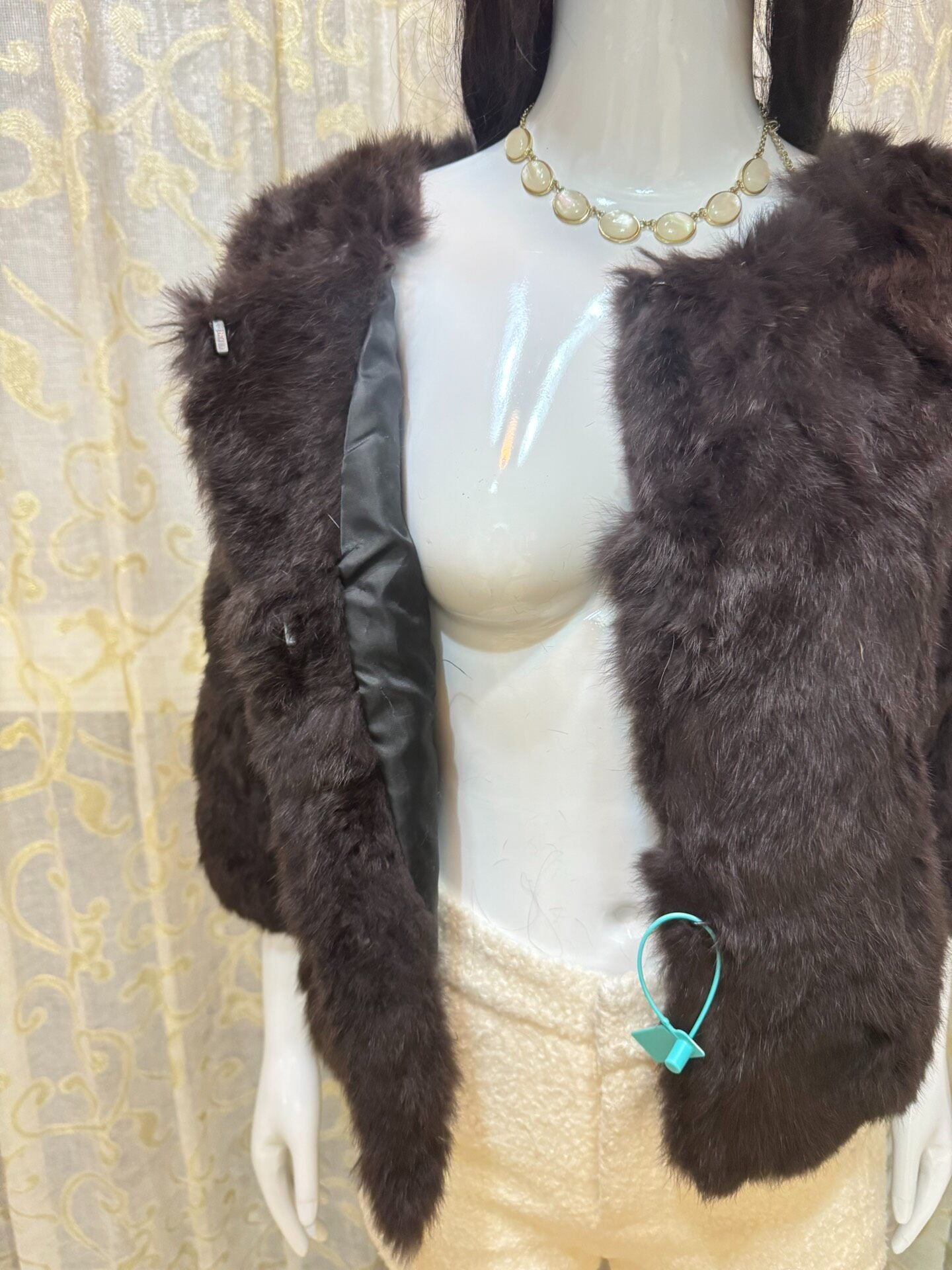 Vintage Chocolate Brown Genuine Fur Coat