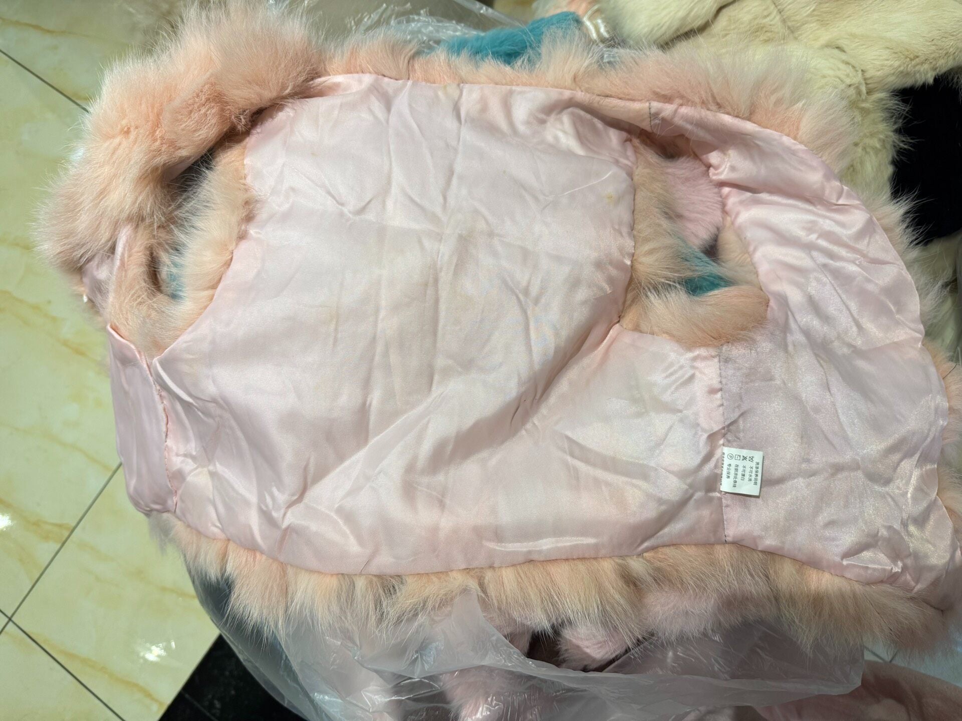 Vintage Pink Genuine Fur Coat