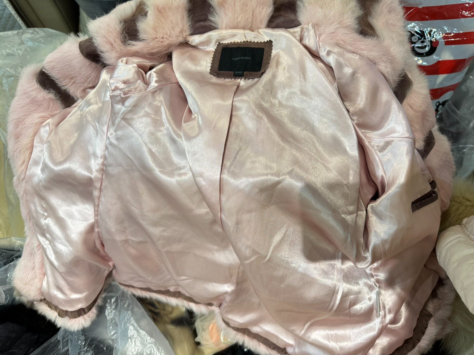 Vintage Pink Genuine Fur Coat
