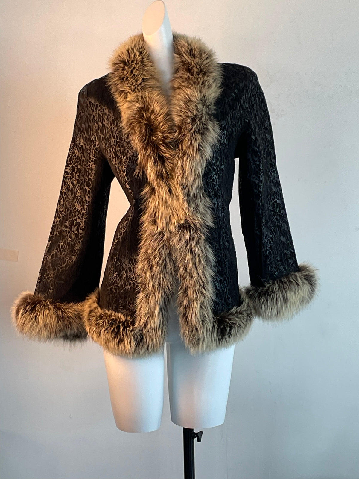 Vintage black pigskin coat