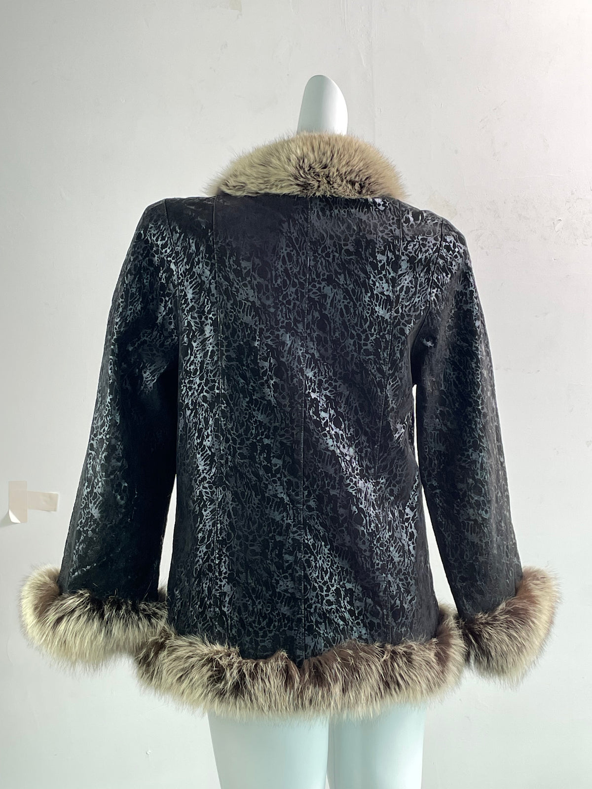 Vintage black pigskin coat