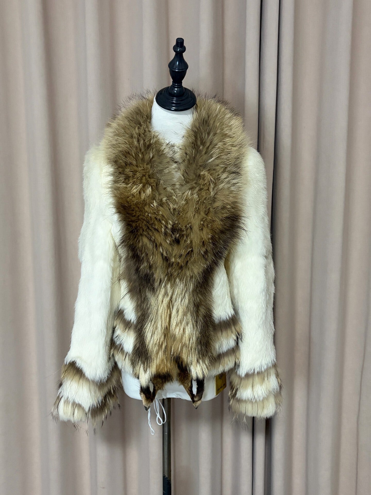 Vintage white fox fur coat