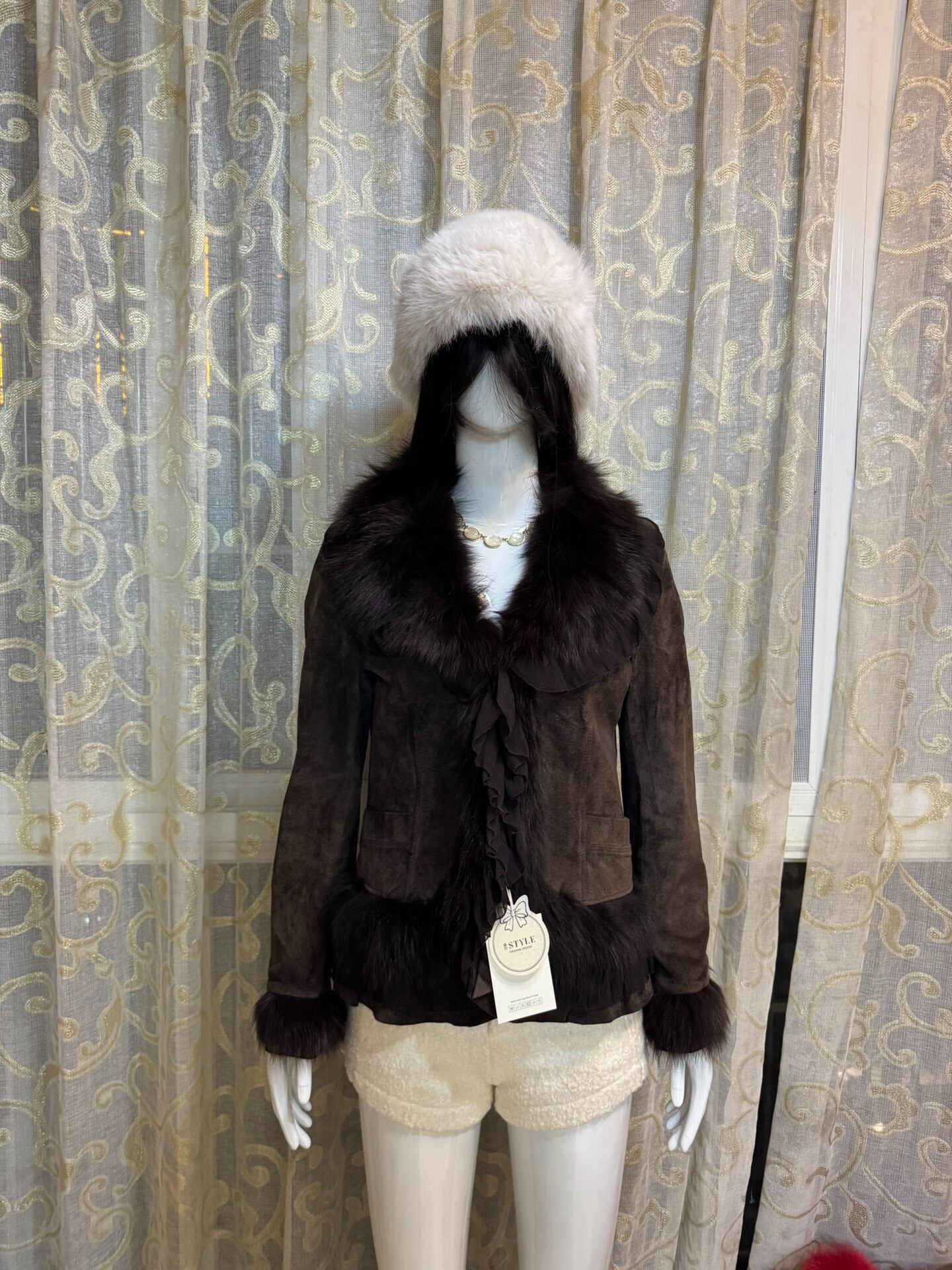Vintage Dark Brown Genuine Fur Coat