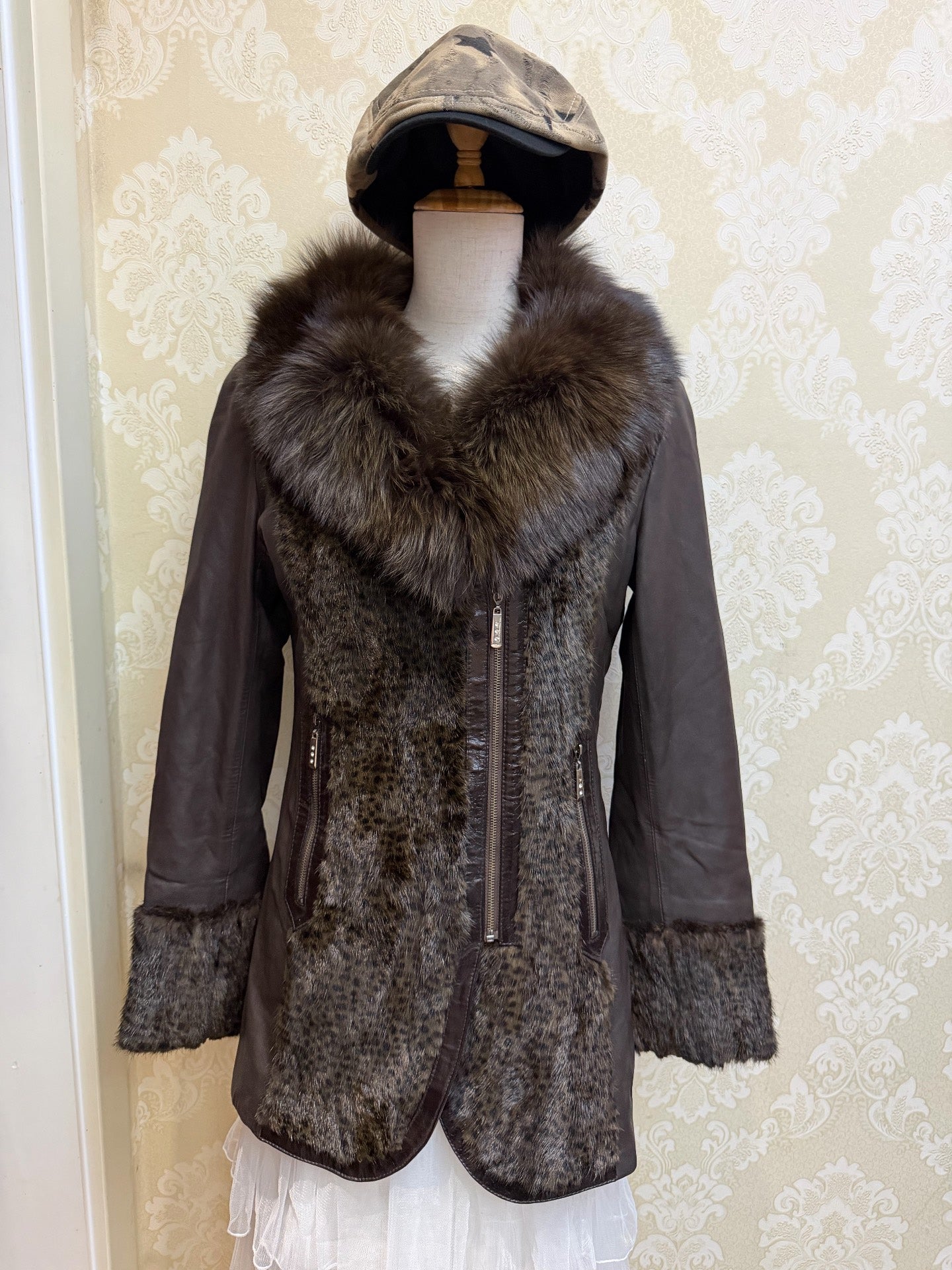 Vintage Brown Genuine Fur Coat