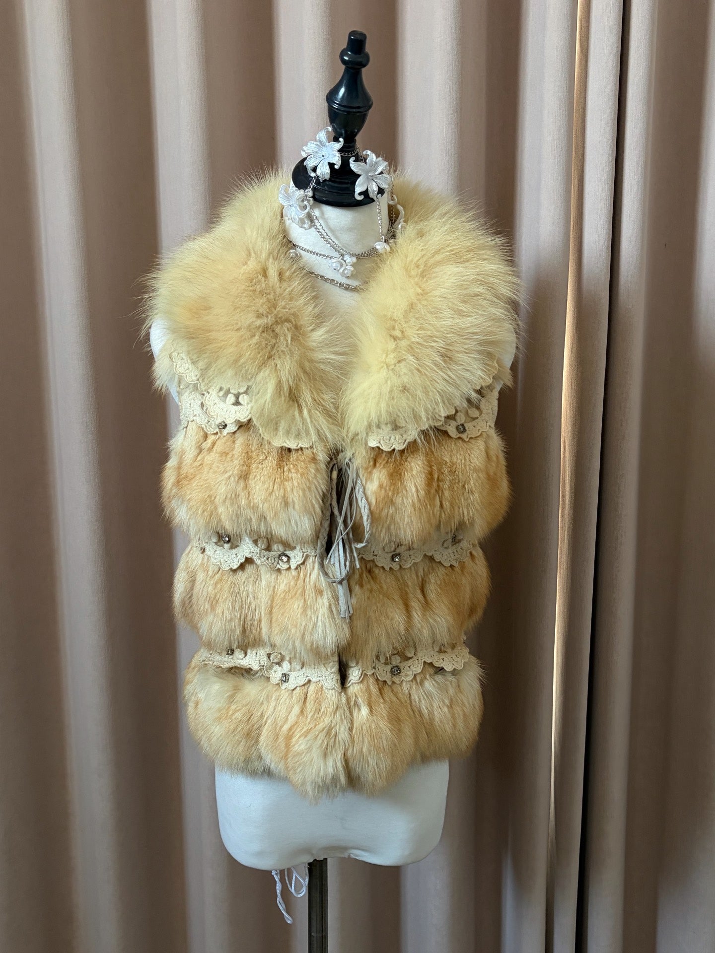 Vintage genuine fur vest