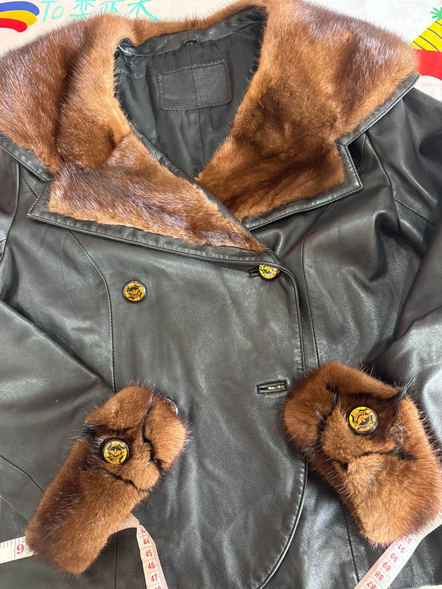 Vintage black genuine leather jacket
