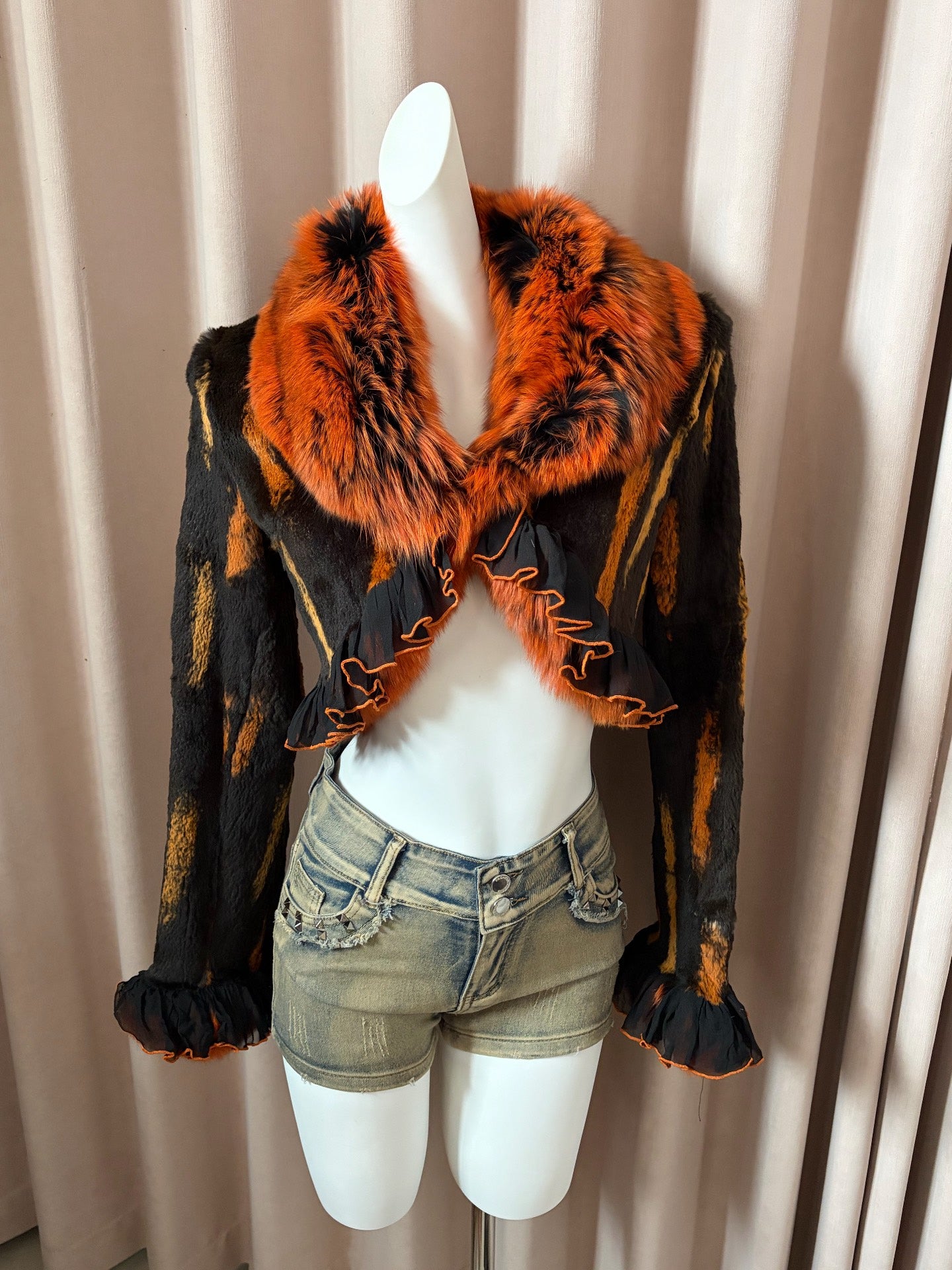 Vintage genuine fur short jacket